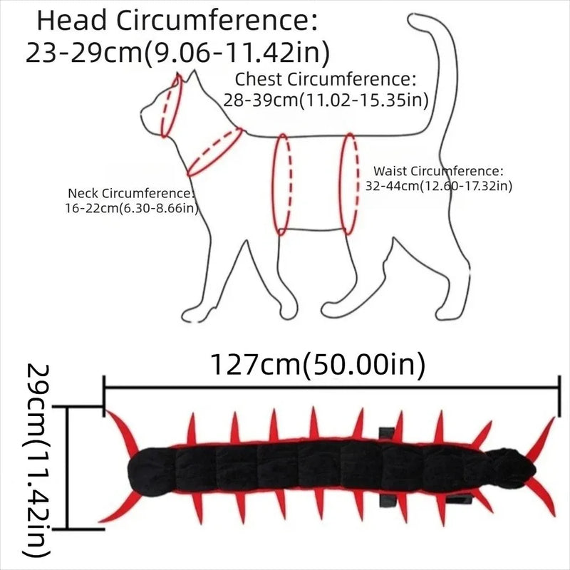 Halloween Centipede Cat Costume – Funny & Spooky Pet Costume